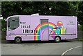 Mobile Library Van parked in Laund Road, Salendine Nook