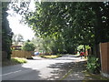 Looking down Crossways Road towards the A3