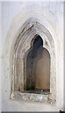 TF9700 : Holy Trinity Church, Scoulton, Norfolk - Piscina by John Salmon