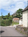 View looking up from Doverhay to houses behind it in Hawkscombe View