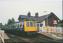 SJ7781 : Train leaving Mobberley station by Stephen Craven