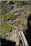 SX0588 : Steps at Tintagel Castle by Jim Champion