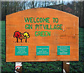 SD6801 : Gin Pit Village Green sign by Dave Green