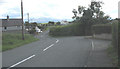 View south along the main road through the village of Llanddona