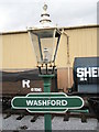 Old fashioned lamppost on Washford Station