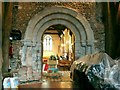 Inside the Priory church of St. Lawrence at Blackmore