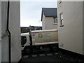 Lorry passing junction of Court Green and Bampton Street