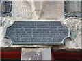 NO4202 : Detail of the plaque beneath the statue of Alexander Selkirk by Richard Law