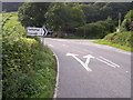 Road junction of A482 and minor road to Cilycwm