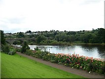 NT7233 : Kelso. Bridge over the River Tweed from the grounds of Ednam House Hotel by Elliott Simpson