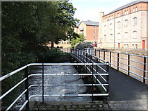 SK5639 : Nottingham Canal Overflow Channel by Oxymoron