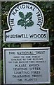 Hudswell Woods, National Trust Sign