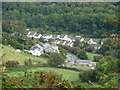 Houses in Saltmer Close in the centre with Slade Road visible just below.