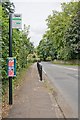 Bus Stop and Railings on A3090 entering Hursley