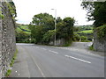 The A399 Watermouth Road with Foxbeare Road on the right.