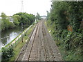 Railway and canal south of Bournville station