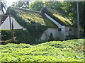 Cottage or outbuilding with mossy roof