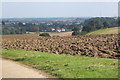 Open views to the SE from track just east of Castle Farm