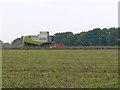 Harvesting linseed, near Redpost Farm, Manton, Marlborough