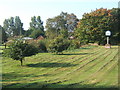 Open space approaching Shimpling village sign