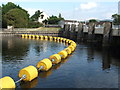 The northern side of the barrage at Balloch