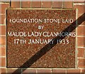 Foundation stone, Royal British Legion, Bangor