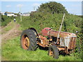 In need of some TLC - an old tractor beside the lane from Trevithal to Paul