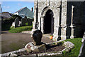 Cornish Cross near the door of Breage Church.