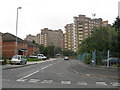 Monster blocks of flats, seen from Melvina Road