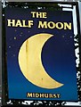 Sign for the Half Moon, Midhurst