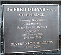 Fred Dibnah plaque, Bolton