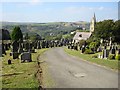 Whitworth Cemetery overlooking valley