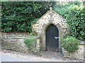 SY3995 : Whitchurch Canonicorum: wellhouse opposite church by Chris Downer