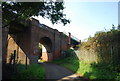 Railway bridge over a small lane to Harbledown