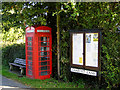 Phone box at Lowlands, former Chartist settlement