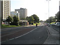 Lone cyclist in Winston Churchill Avenue