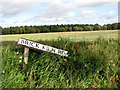 Wonky road sign