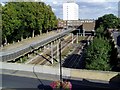 Main line railway tracks to the west of Ealing Broadway Station