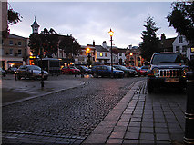 TL1829 : Hitchin Market Place at dusk by John Lucas