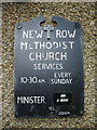 New Row Methodist Church, Sign