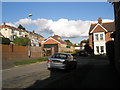 Looking along Down End  to where it merges with St Augustine Road