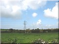 Pylons north of Pont Hafren bridge