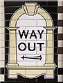 Way Out sign, Arsenal Station, London N4