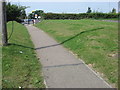 Footpath between Woodhall business park and Tesco